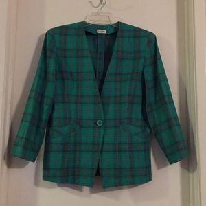 Plaid One Button Blazer/Special Price Now💫
